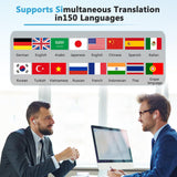 Language Translator Earbuds Two Way Real-time Translation in 150 Languages, HD Clear Calls, ENC +ANC Noise Reduction，with Bluetooth and APP