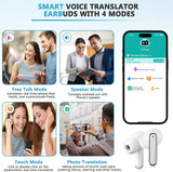 Language Translator Earbuds Two Way Real-time Translation in 150 Languages, HD Clear Calls, ENC +ANC Noise Reduction，with Bluetooth and APP